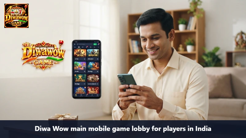 Diwa Wow main mobile game lobby for players in India